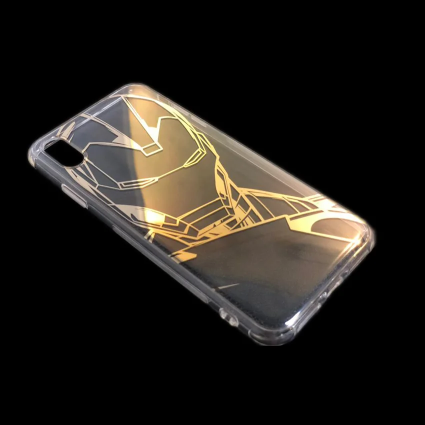 Чехол для iPhone 7 XR XS 8 Plus Ультратонкий Мягкий силиконовый чехол из ТПУ Marvel Капитан
