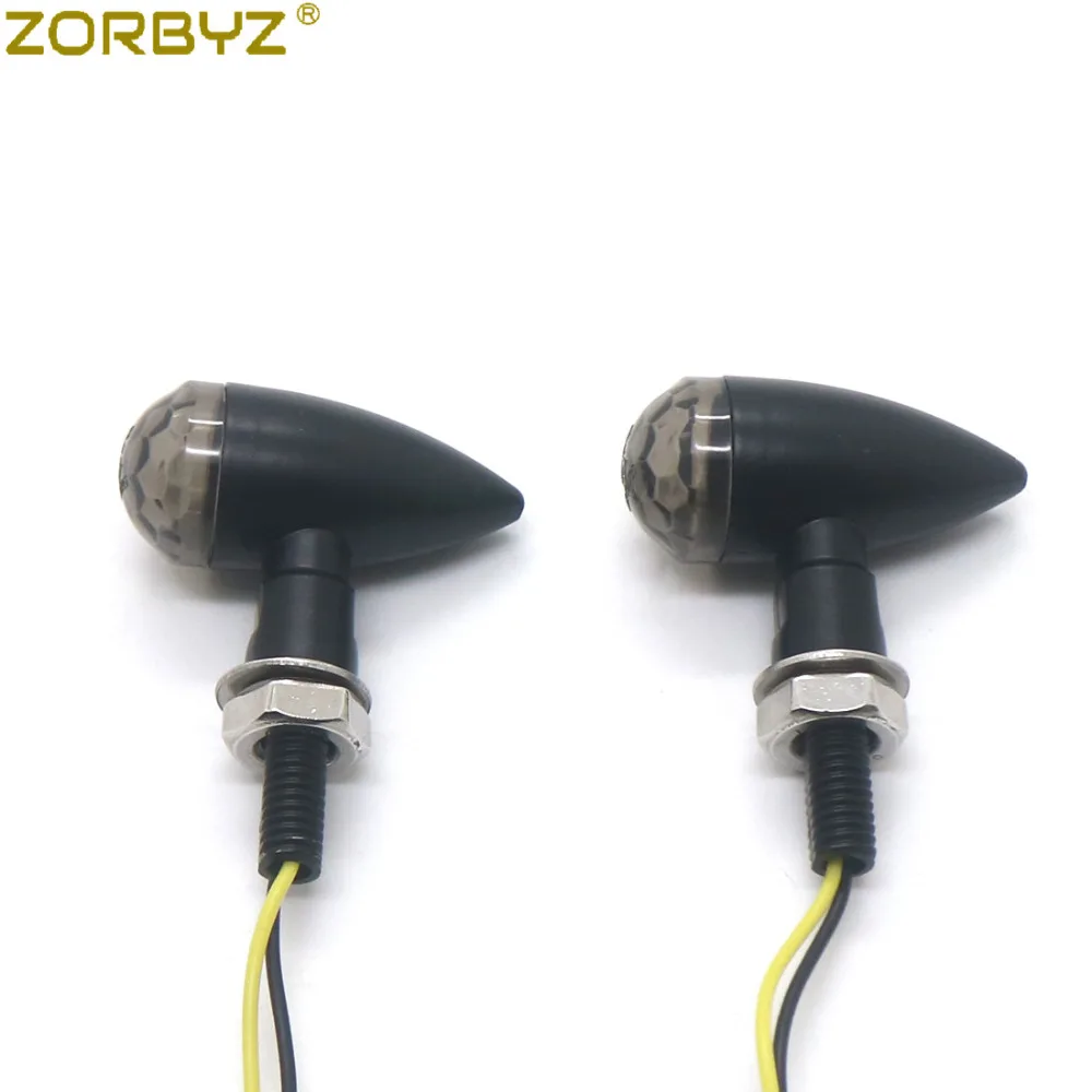 ZORBYZ мотоцикл металлический черный светодиодный мини пуля сферические линзы