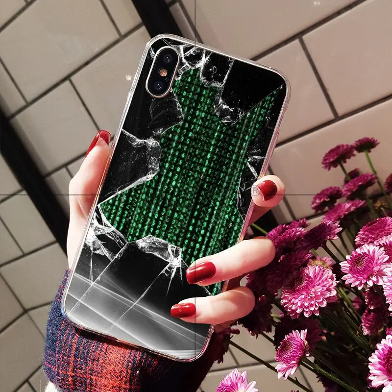 Ruicaica разбитое стекло экран Мягкий Силиконовый ТПУ чехол для телефона iPhone 8 7 6 6S Plus