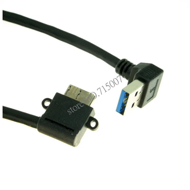 Вниз Угловой 90 градусов USB 3 0 к Micro 10Pin левый кабель 20 см для сотового телефона и