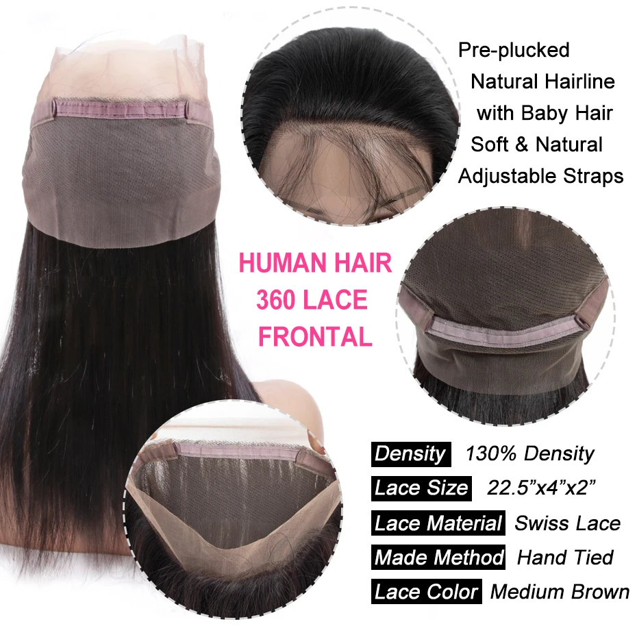 Bling Hair 360 фронтальная кружевная застежка бразильские волосы 100% Remy человеческие