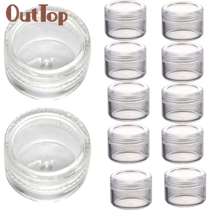 Пустые стеклянные банки из прозрачного пластика 50 шт. маленькие 3g размер: