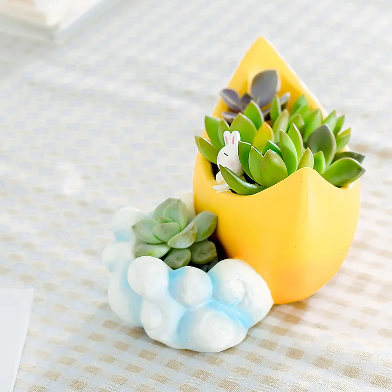 Новое поступление 1 шт. мультяшный цветочный горшок в виде Луны настольный