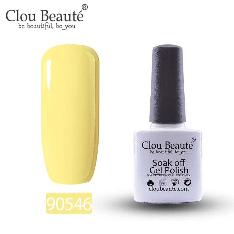 Clou Beaute УФ-гель для ногтей основа и верхнее покрытие лак для ногтей Набор для маникюра геллак Полупостоянный Гибридный праймер гель лак - Цвет: 90546