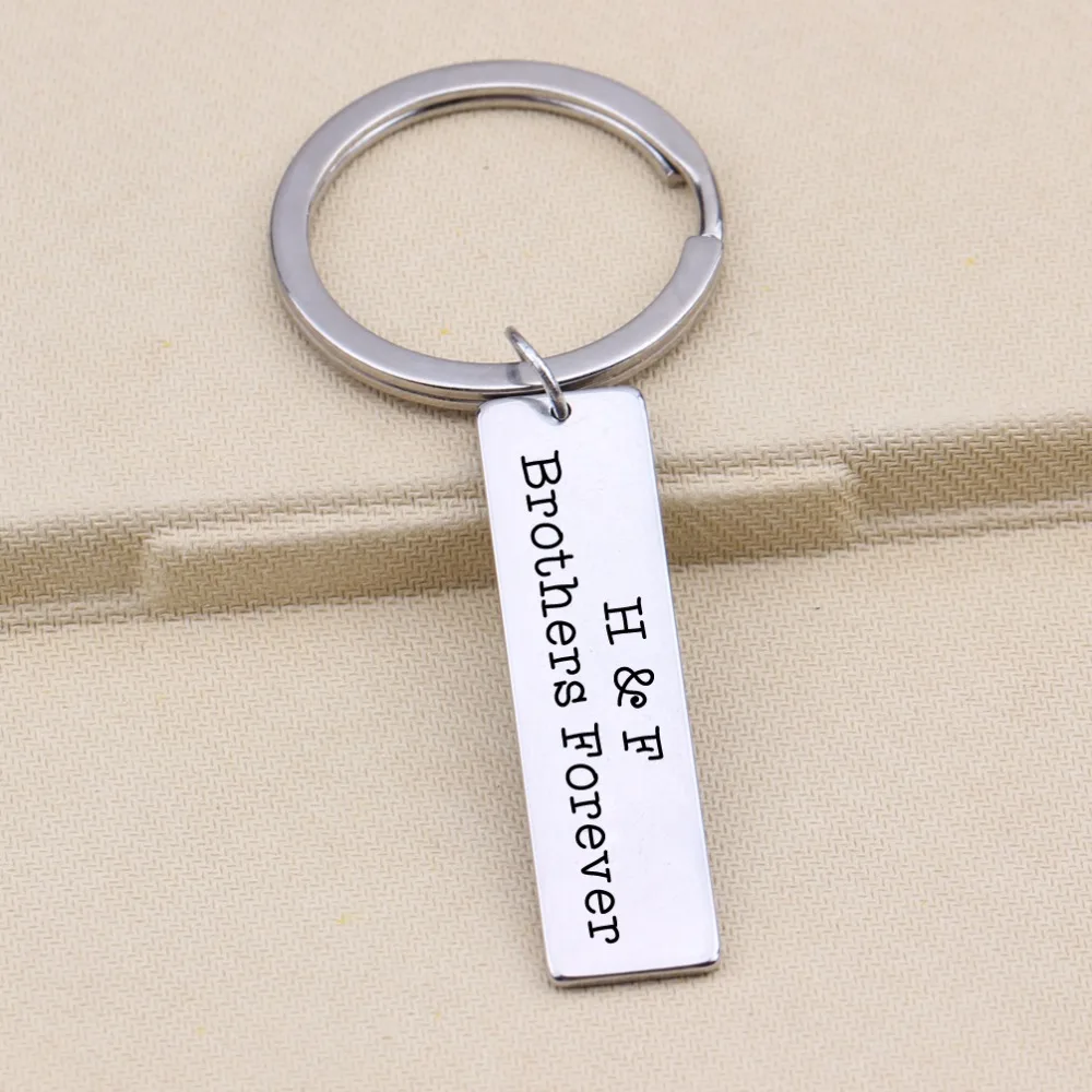 Custom Name Initial Keychain Engraved Brother Forever Keyring For Best Friends And Key Holder Gifts | Украшения и аксессуары