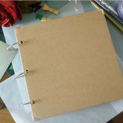 Уникальный DIY крафт бумага большой обруч ручной фотоальбом расстроен скрапбук