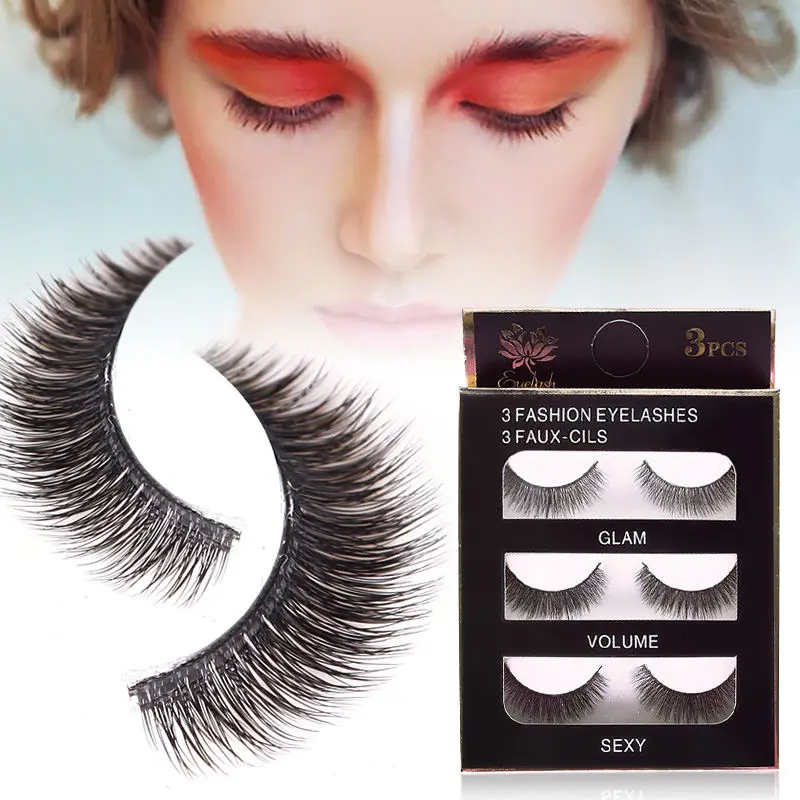 3D норковые ресницы натуральный длинный макияж накладные ручной работы полная