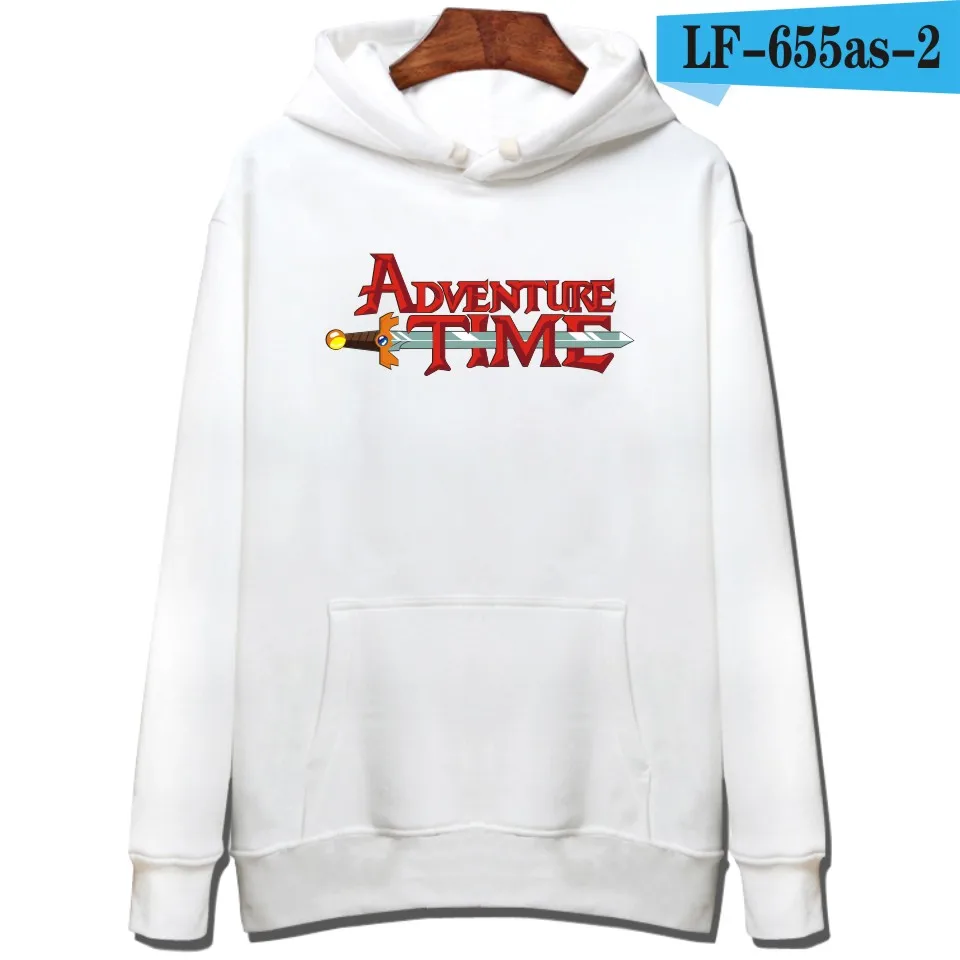white Горячая Распродажа, толстовки с капюшоном Adventure Time худи для мальчиков и девочек серый свитшот Adventure Time осенне-зимние топы в стиле хип-хоп Harajuku Polluvers - Цвет: white
