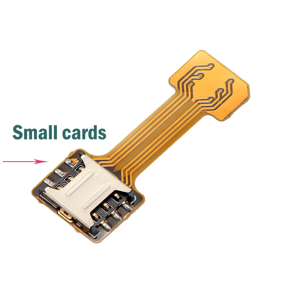 Smal Dual Micro SD Adapter Micro SIM Card Hybrid Double for Android Extender 2 Micro Extension Adapter for Samsung S7/S7 Edge /S8 /E5 - Цвет: Smal