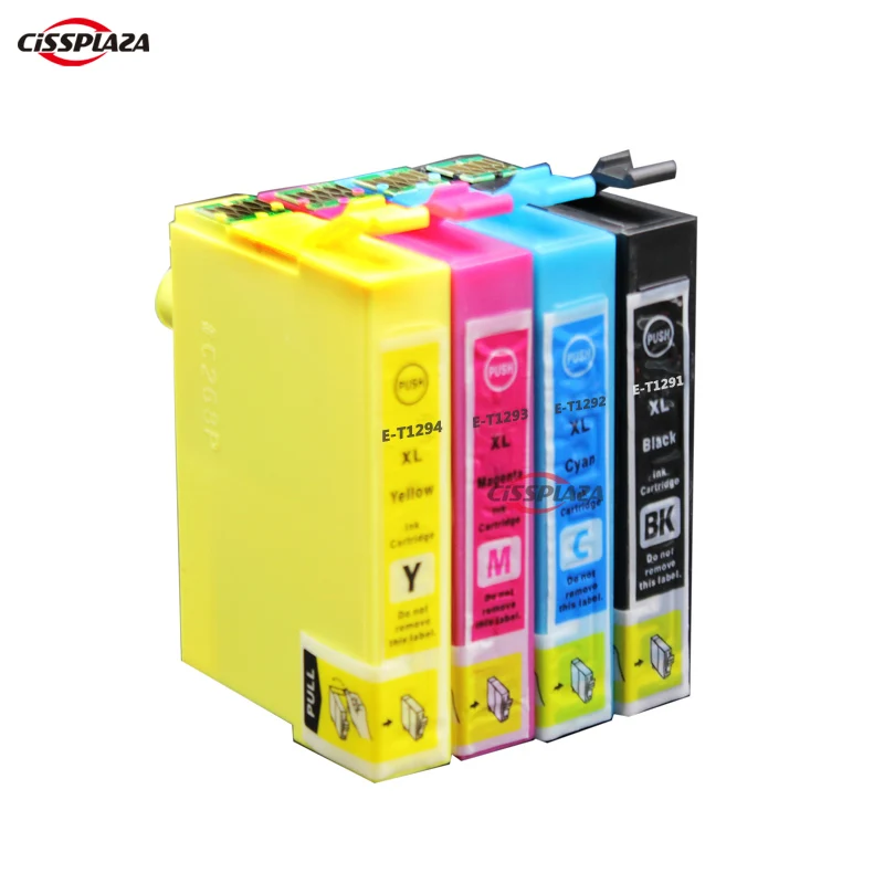 

CISSPLAZA 5pcs T1291 compatible ink cartridge For WorkForce WF-7015 WF-7515 WF-7525 WF-3540DTWF WF-3010DW WF-3520DWF WF-3530