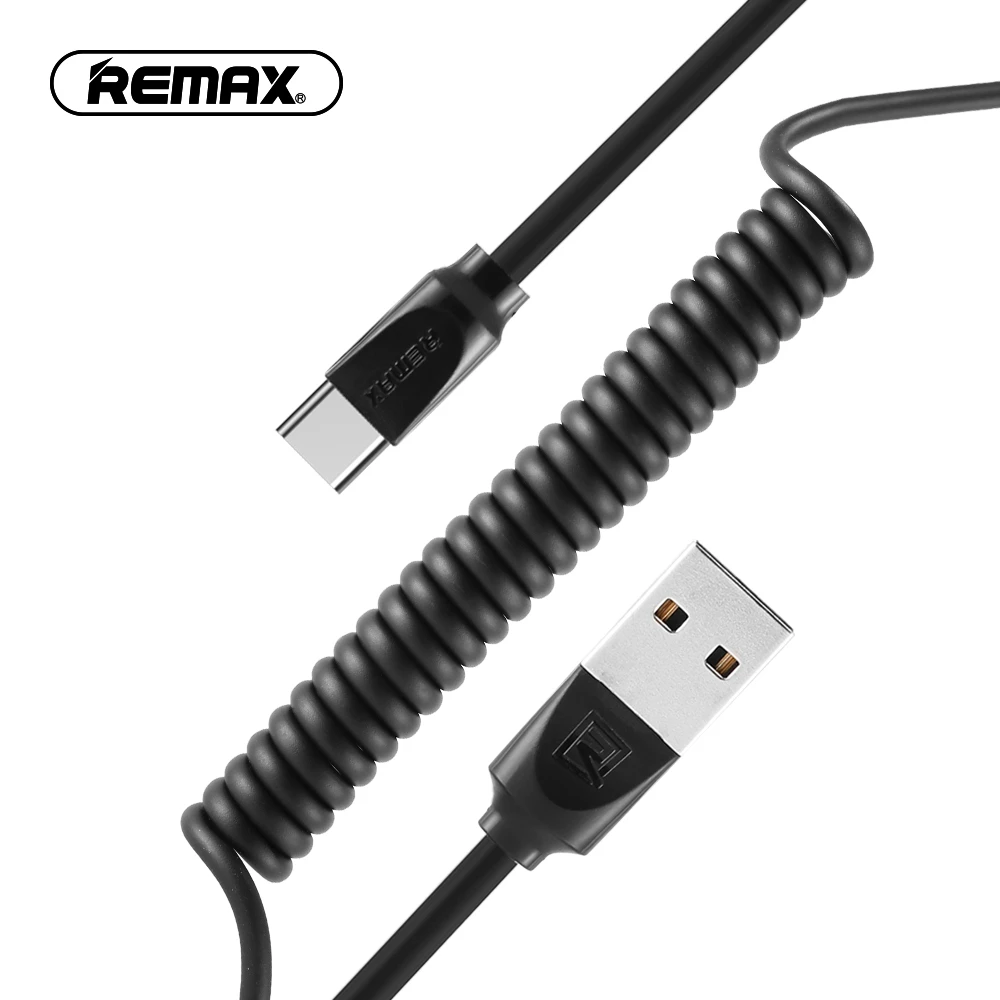 Выдвижной пружинный usb кабель Remax типа c 2 4 А для быстрой зарядки Xiaomi Mi 5 USB C кабели