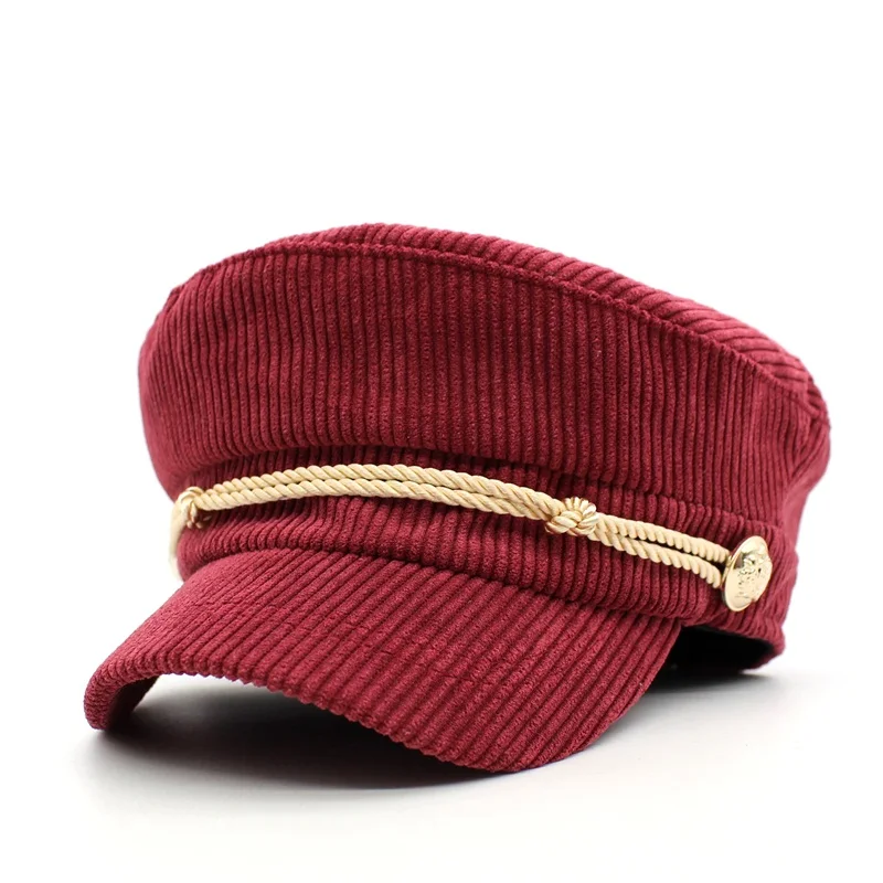 Ditвозможные новые женские шапки военные модные полосатые шапки|hat military|military hats