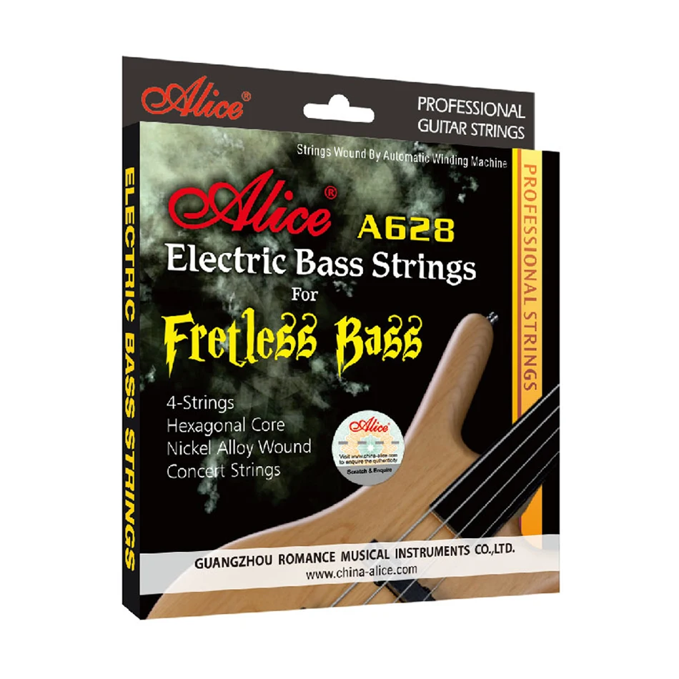 Алиса A628 Fretless 4 струны для электрической бас-гитары полный набор Strings