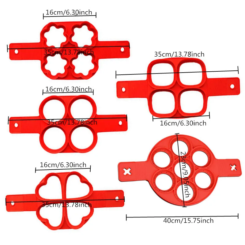 ASFULL Pancake Nonstick Cooking Tool Egg Ring Make Silicone Pancakes Cheese for Pan Flip Cake Mold Eggs Breakfast | Дом и сад