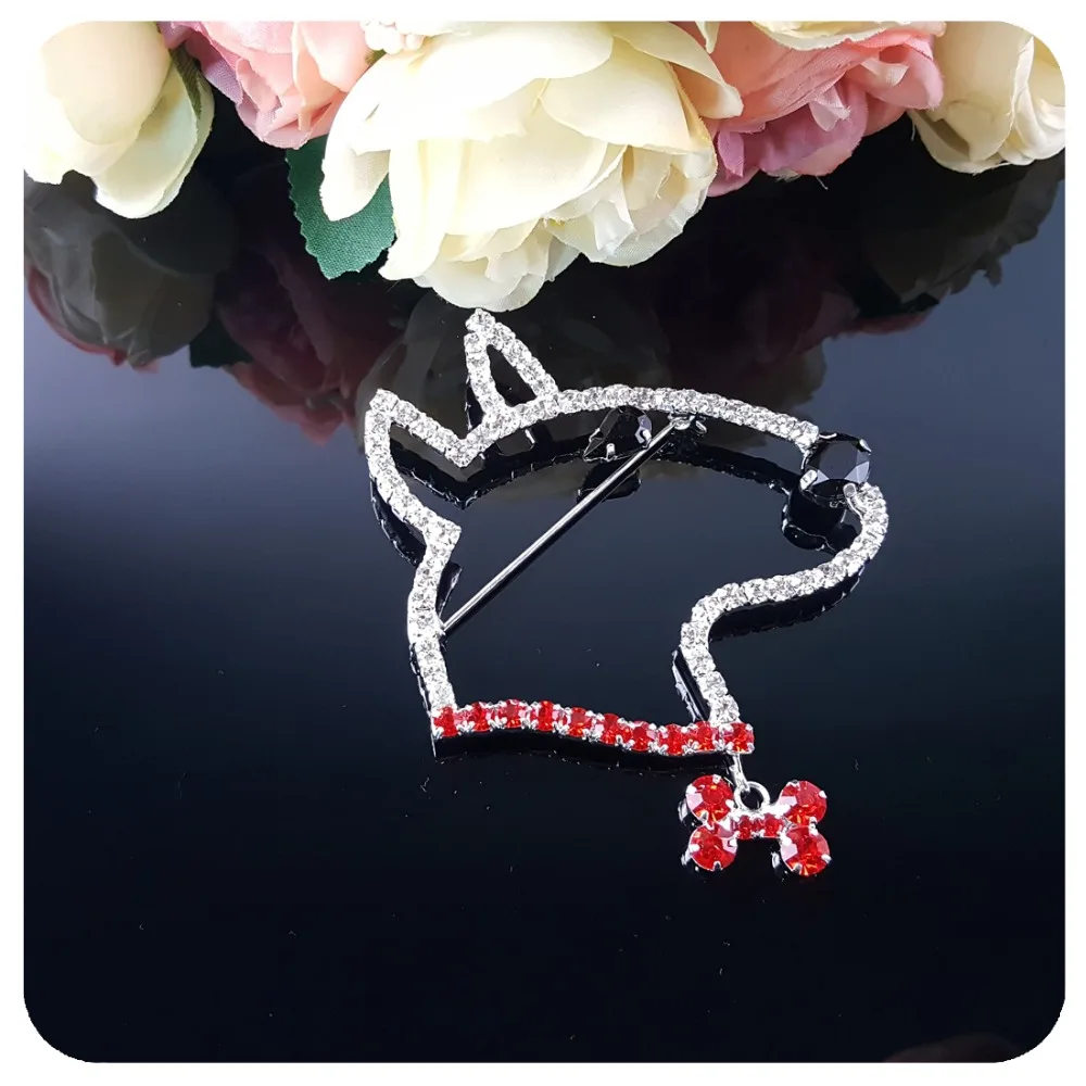 Стразы Pit Bull Terrier булавка для отворотом собаки/брошка | Украшения и аксессуары