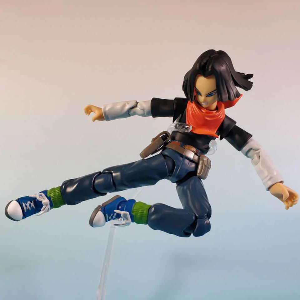 No.17 Tronzo Dragon Ball Z Android No.17 Lapis DBZ Android 17 ПВХ фигурка модель подвижная № 17 SHF фигурки Brinquedos - Цвет: No.17
