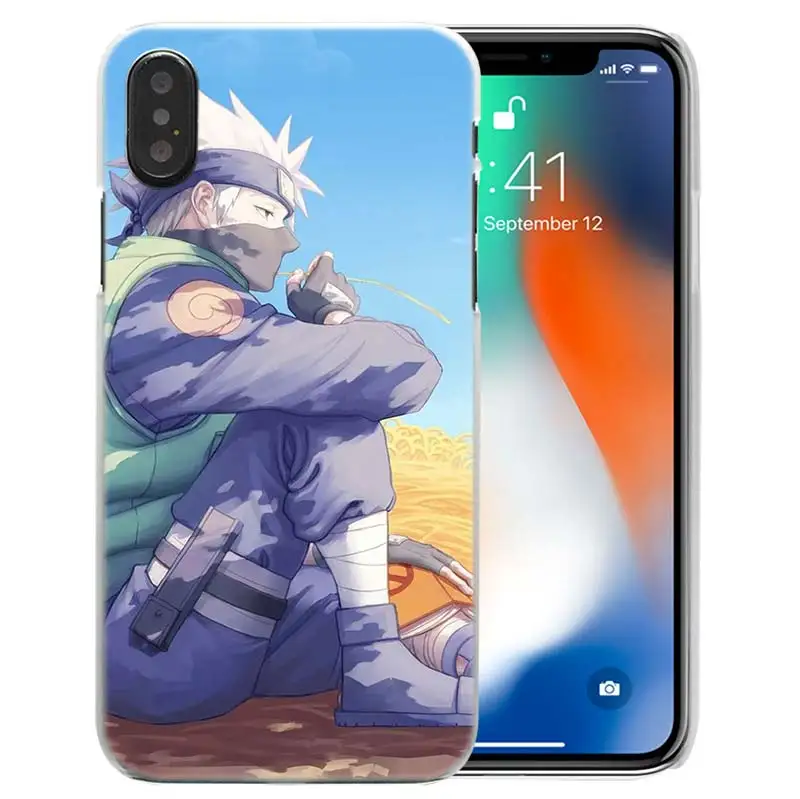 Жесткий пластиковый Чехол Наруто Какаши для iPhone XS Max XR X 10 7 8 6 6S Plus 5S SE 5 4S 4 5C Прозрачный чехол для телефона Coque 11 11Pro Sac - Цвет: 12