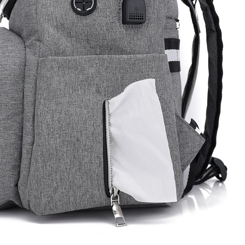 Сумка для детских подгузников с интерфейсом USB, водонепроницаемая, Набор сумок для подгузников, дорожный рюкзак для беременных от AliExpress WW