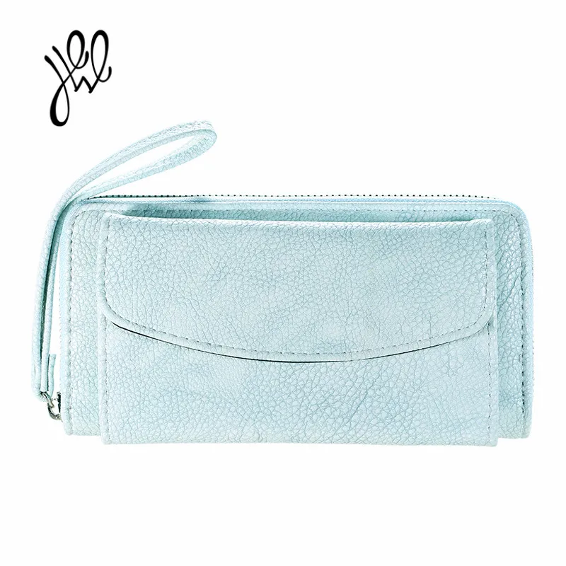 Большой женский кошелек из искусственной кожи для монет роскошный фирменный