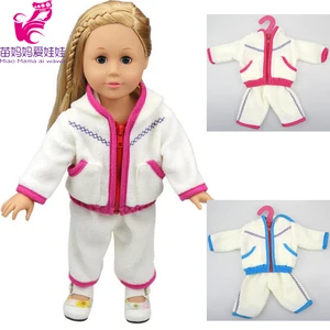 Хлопковая куртка для куклы, костюм для 18-дюймовой куклы, комплект одежды для куклы, брюки для куклы 43 см, пальто для куклы