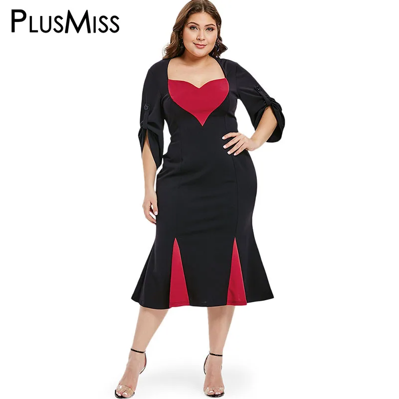 PlusMiss размера плюс XXXXXL элегантные Вечеринка Русалочка маскарадный Для женщин XXXXL