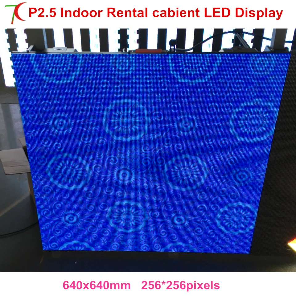 P2.5 SMD Крытый полноцветный 640x640 мм Прокат реклама экран шкаф стеновая панель led