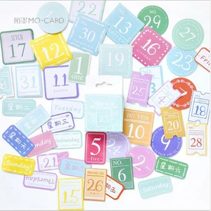 Новые креативные наклейки с номером даты, декоративные канцелярские наклейки, наклейки для скрапбукинга, сделай сам, дневник, альбом, Стик, этикетка 45 шт.лот