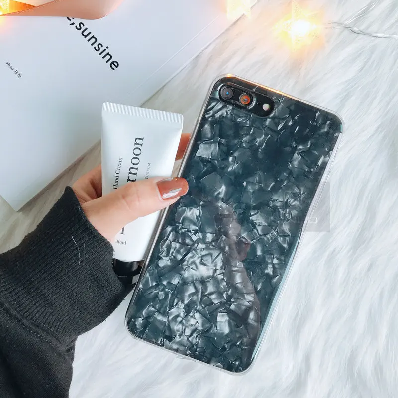 Роскошный цветной чехол QINUO для iphone 6 S 7 8 Plus с волной воды мягкий силиконовый X XS MAX