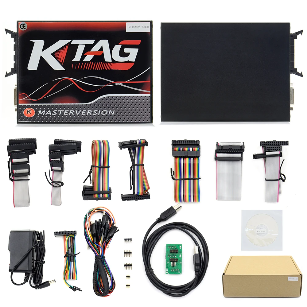 Онлайн KESS V2.47 EU красный V5.017 OBD2 менеджер Тюнинг Комплект KTAG V7.020 4 светодиодный Kess V2 мастер ECU чип Тюнинг инструмент