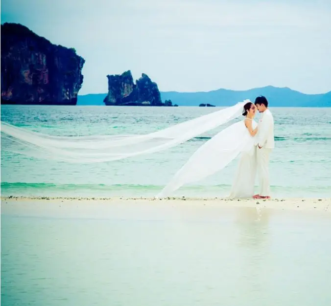 Veu De Noiva 2020 реальные фотографии белая свадебная вуаль цвета слоновой кости 10 м
