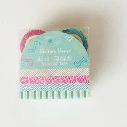 mint 4 шт./упак. Mni Colorul Радуга Washi маскирования клейкие ленты DIY Скрапбукинг Стикеры декоративные этикетка-наклейка - Цвет: mint