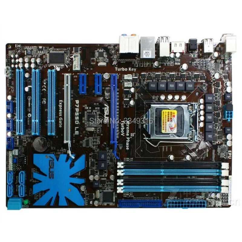 Для Asus P7P55D настольная материнская плата H55 розетка LGA 1156 i3 i5 i7 DDR3 16G ATX оригинальная подержанная материнская плата на продажу
