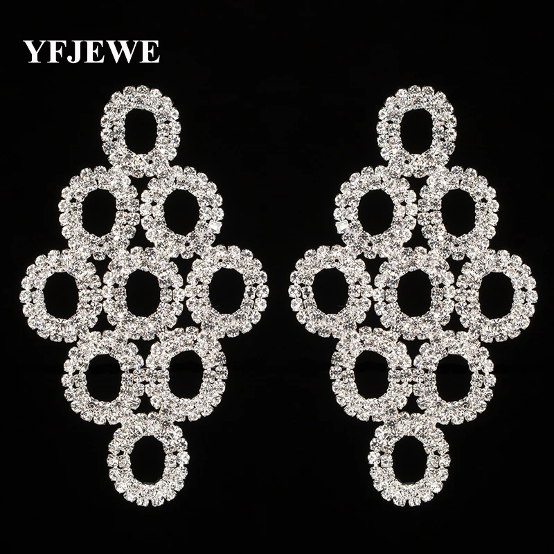 YFJEWE Новое поступление позолоченные и посеребренные длинные висячие серьги