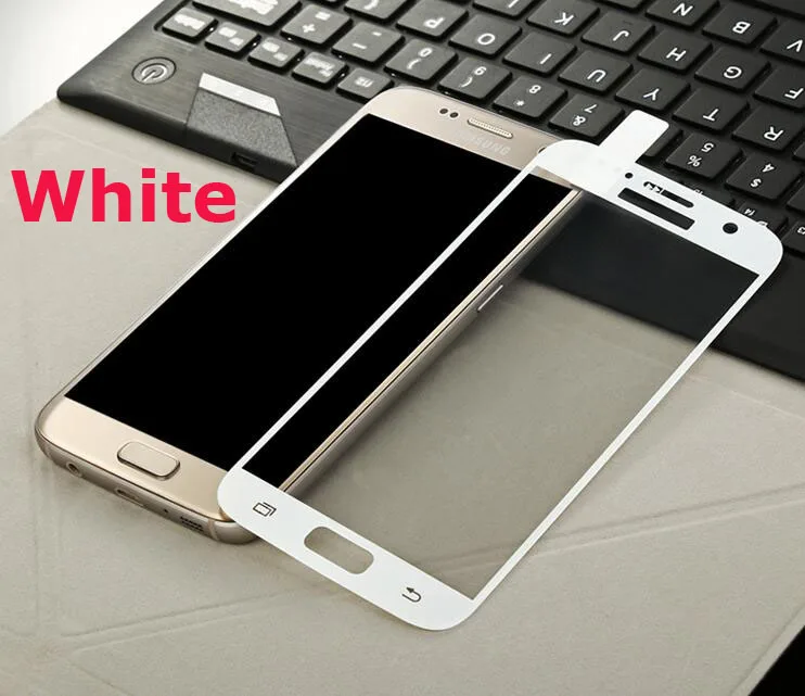Полностью покрывающее закаленное Стекло для samsung Galaxy A5 A3 A7 J7 J5 J3 S 7 6 5 4 Note 5 4 3 2 C7 C5 Pro J2 Prime защиты Стекло - Цвет: White