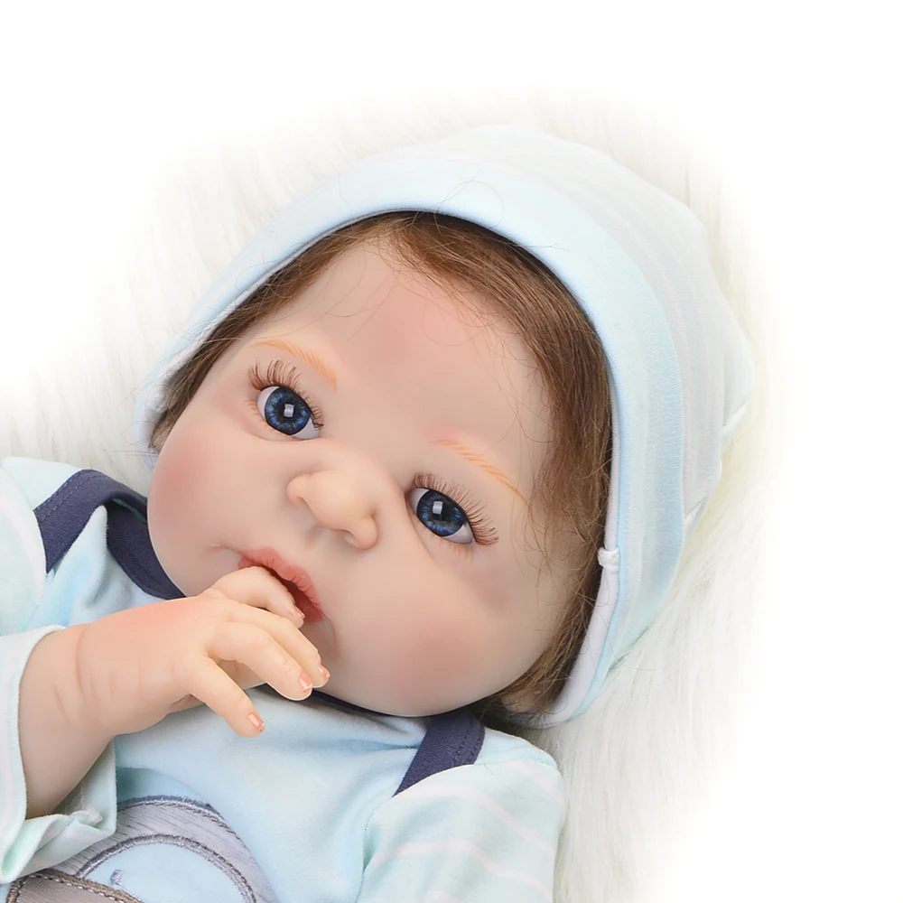 Мода 23 дюймов Reborn Baby Dolls полное тело силиконовые виниловые детские куклы реалистичные мальчик модель может купаться Дети Рождественские подарки новое поступление
