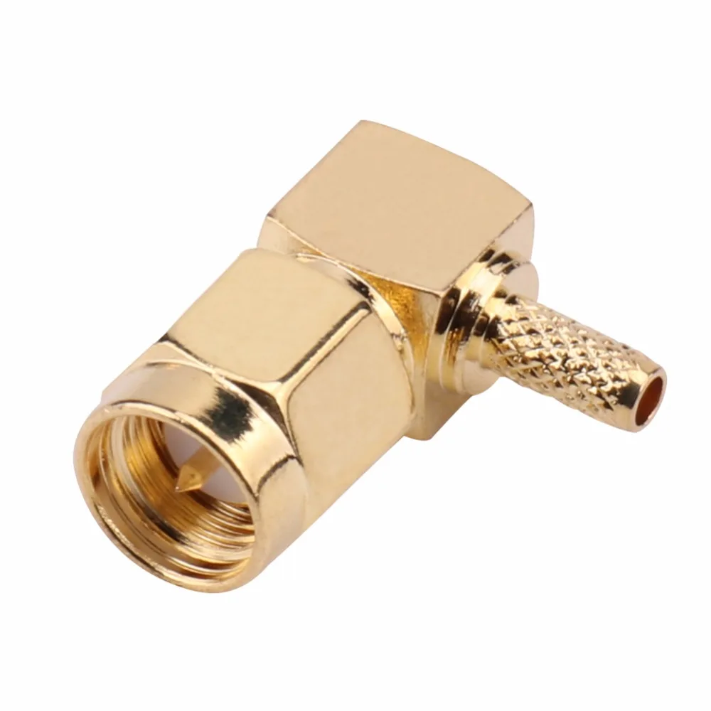 Разъем SMA SMA-JW1.5 обжим штекер прямоугольный для LMR100 RG316 RG174 оптовая продажа RF