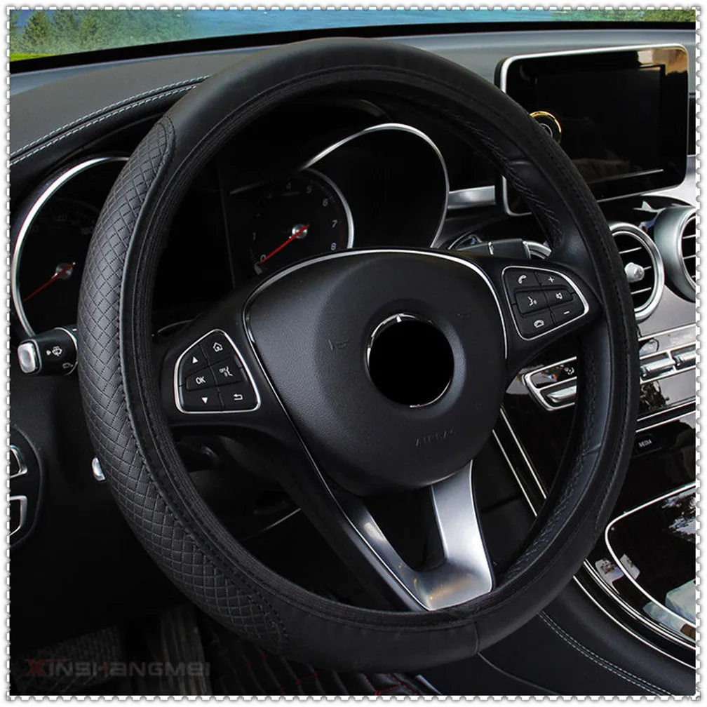 car Steering wheel Artificial Leather Cover for Volkswagen VW B6 Jetta Mk5 MK6 Any Cars Phaeton 4.2 EOS 3.2 V6 Beetle Passat | Автомобили