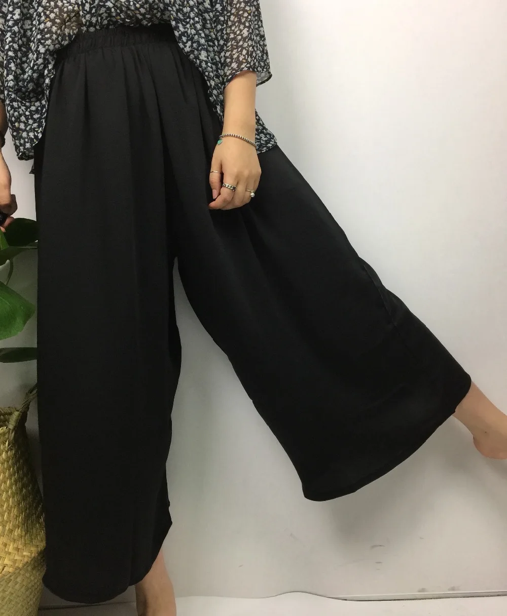 2017 Летний Корейский Повседневная Негабаритных Брюки Широкую Ногу Высокой Талии