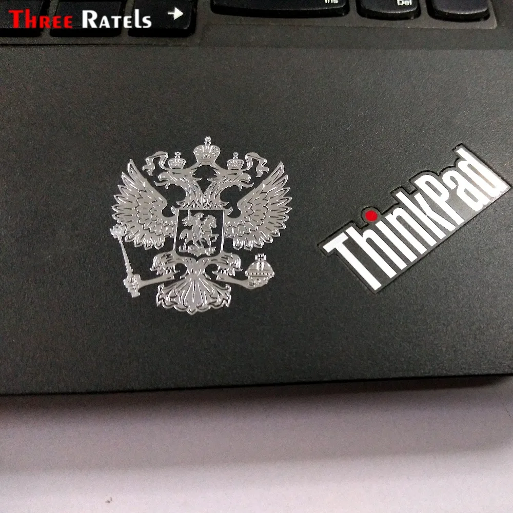Three Ratels MT-001XS 4*3.4см Герб России двуглавый орел Крутые никель металлические наклейки на телефон стикеры наклейка самое хорошее качество