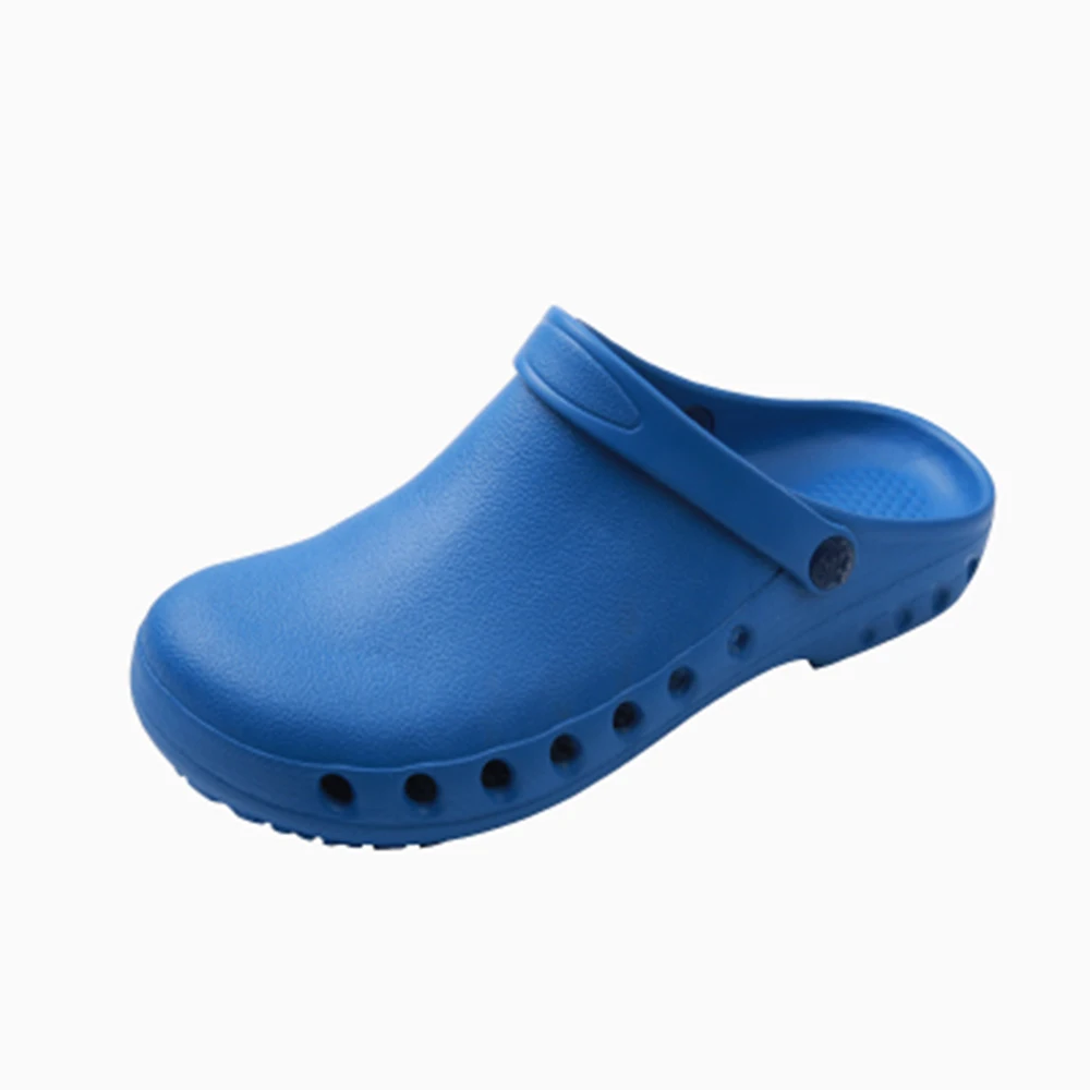 Dark Blue Дышащая летняя Больничная медицинская обувь с дырками; обувь для хирургической медсестры; Рабочая обувь; Нескользящие тапочки; пляжные сандалии унисекс - Цвет: Dark Blue