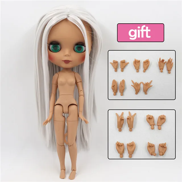 dark matte face Фабрика blyth кукла bjd шарнир тела белая кожа bjd 30 см матовый лица резные губы с бровей индивидуальные лица - Цвет: dark matte face
