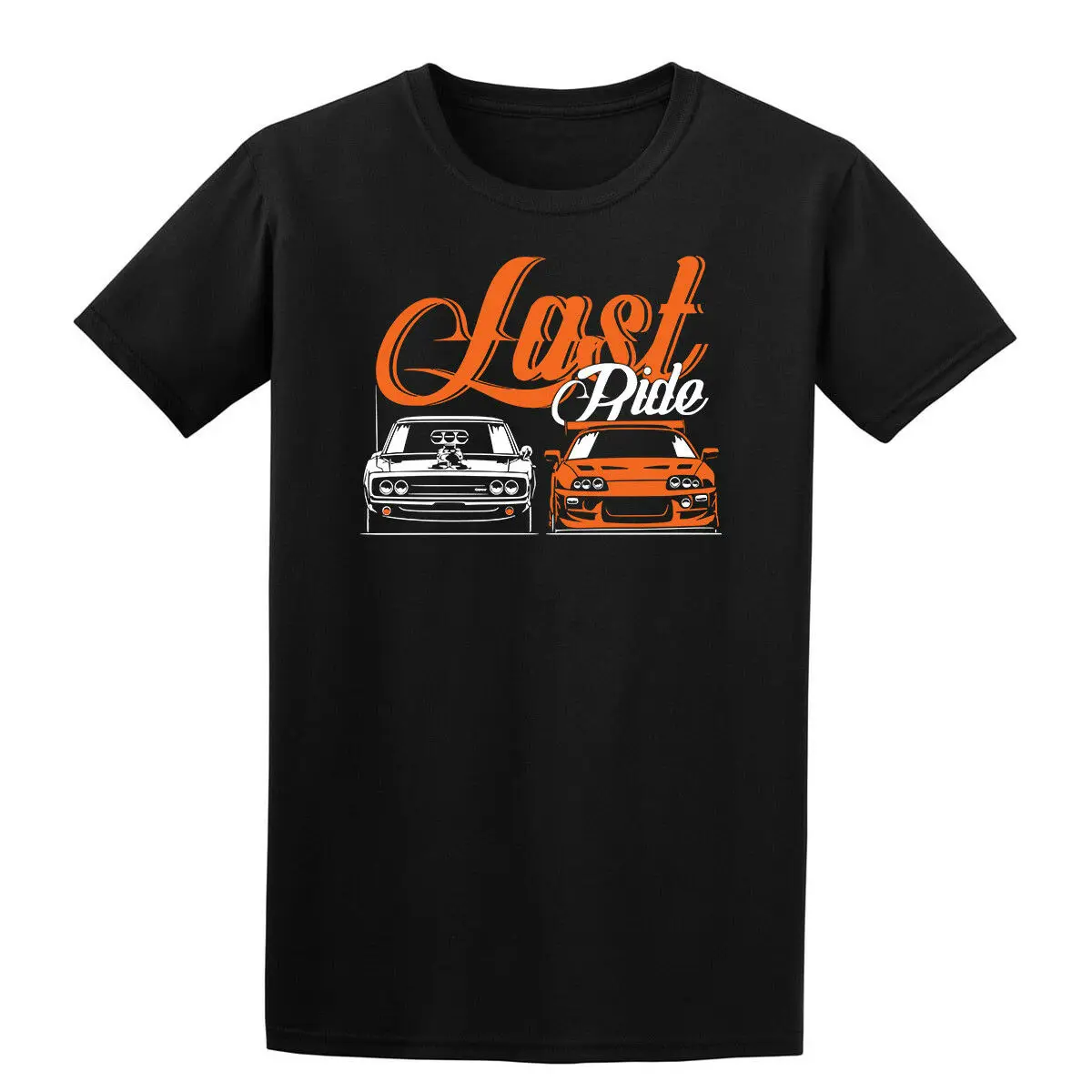 2019 крутая Мужская футболка с надписью Last Ride Paul Walker Ae86 Vs Charger черная унисекс
