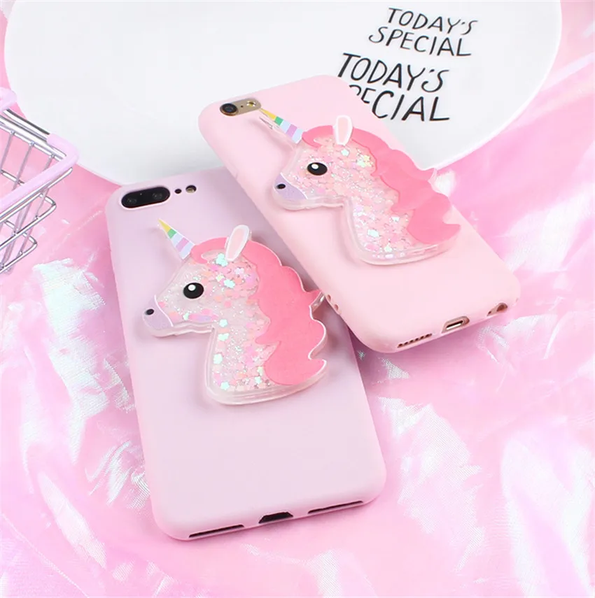 Блеск Жидкостная динамика единорог мультфильм чехол для телефона Huawei Honor 9 6C 6A 6X 7C