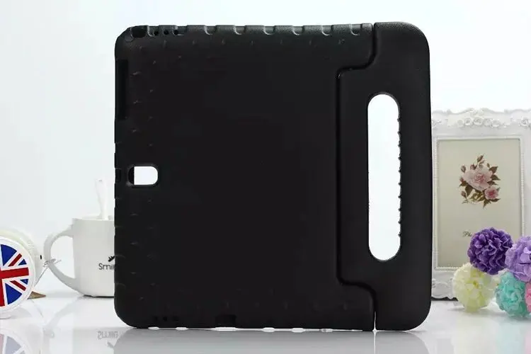 Для Samsung Galaxy Tab S 10,5 T800 T805 T805C EVA пены противоударный чехол Funda Coque Для детей ручка стенд защитная крышка - Цвет: Черный