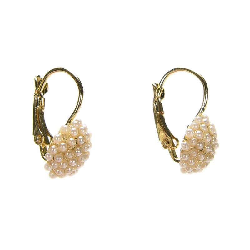 Популярные круглые серьги-гвоздики с имитацией жемчуга в форме гриба для