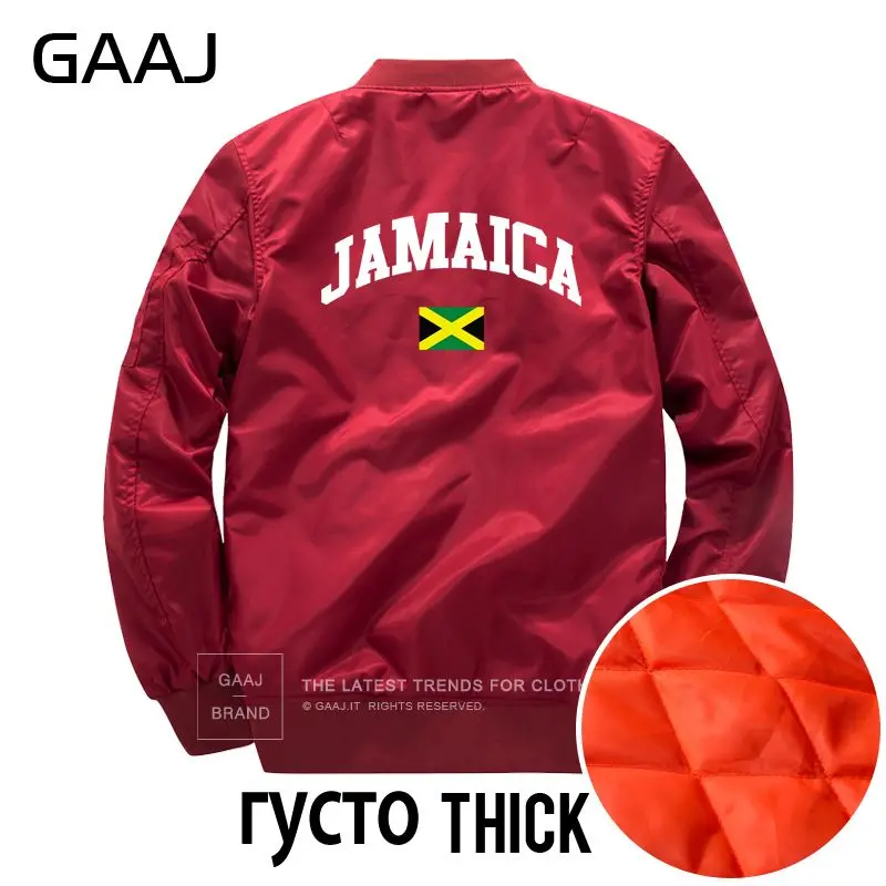 GAAJ Jamaica куртка с изображением флага Мужская Мода 6XL 7XL 8XL куртка ветровка одежда для мужчин парка брендовая одежда уличная одежда#04801 - Цвет: Thick Wine