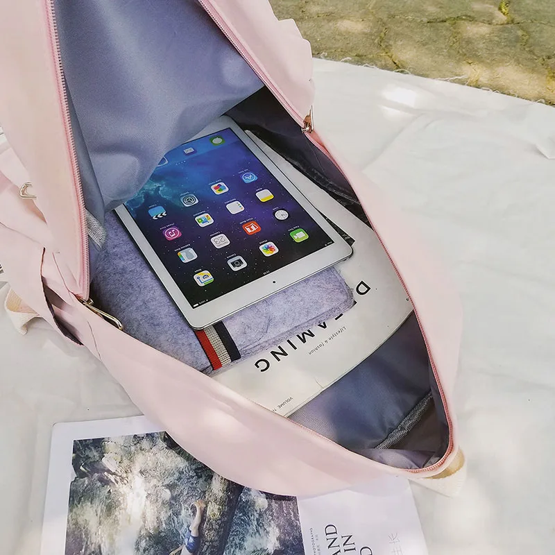 Прелестные Зимние Модные нейлон Для женщин рюкзак Premium все-матч девушка конфеты