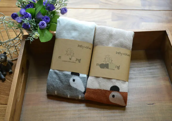 Детские мягкие колготки для маленьких девочек Колготки с рисунком лисы милые