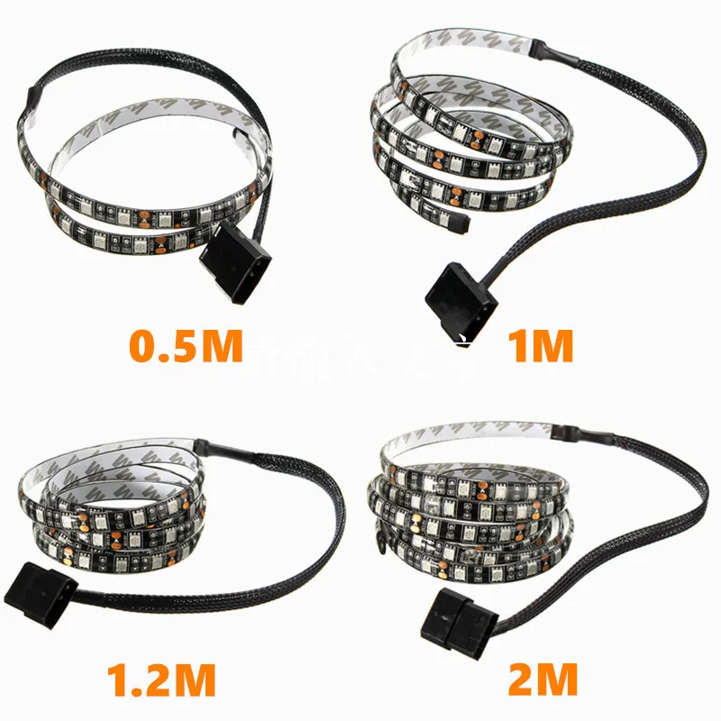 Водонепроницаемая гибкая светодиодная лента 5050 SMD 50/100/120/200 см 12 В постоянного