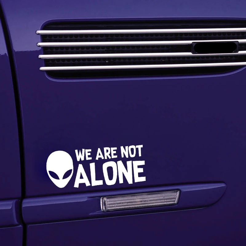 YJZT 15,2 см* 6 см ALIEN WE ARE NOT ALONE виниловая наклейка UFO Автомобильная наклейка черный/серебристый C3-0494